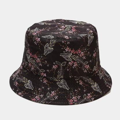 fashion plant printing pattern fisherman hat spring and summer outdoor sun protection fisherman cap unises fishing caps
