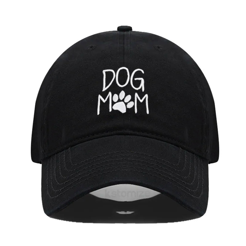 Dog Mom Embroidered Baseball Cap for Women Men Fashion Adjustable Soft Cotton Dad Hat Unisex Classic Golf Caps