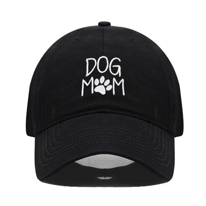 Dog Mom Embroidered Baseball Cap for Women Men Fashion Adjustable Soft Cotton Dad Hat Unisex Classic Golf Caps