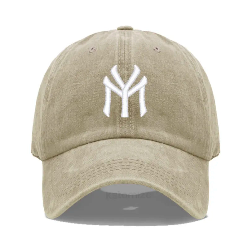 Letter MY Embroidery Baseball Cap Women Men Adjustable Soft Washed Cotton Sports Dad Hat  Spring Summer Protection Sun Hats