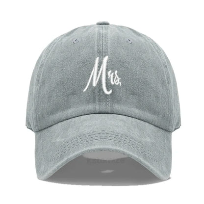 Matching Mr. & Mrs. Baseball Cap Men's Women's Cotton Embroidery Sport Golf Caps Bridal Gift Newlywed Honeymoon Wedding Gift