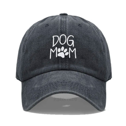 Dog Mom Embroidered Baseball Cap for Women Men Fashion Adjustable Soft Cotton Dad Hat Unisex Classic Golf Caps