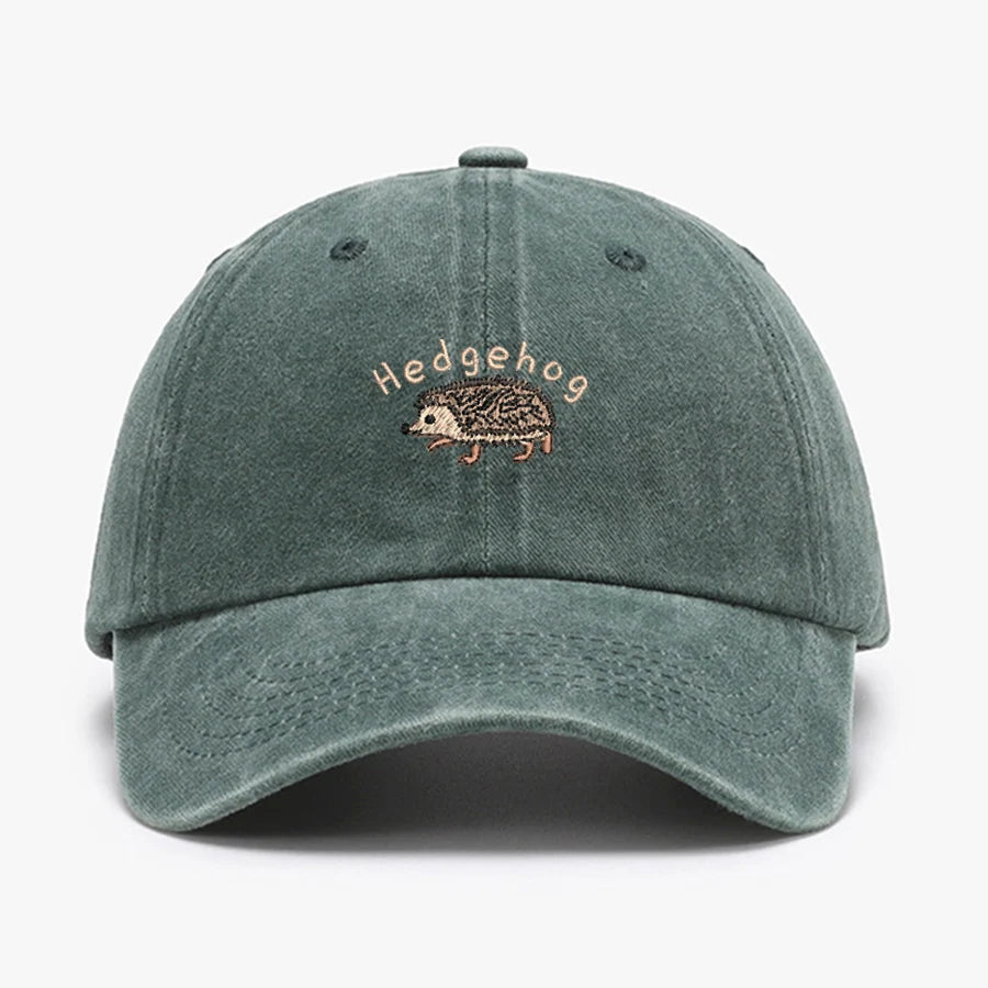 Mini Hedgehog Embroidery cotton Baseball caps for Men Women Washed vintage Hat Sports Fishing trucker Summer Autumn Peaked cap