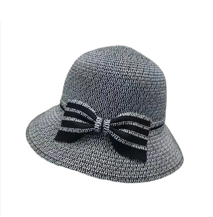 Spring Summer Straw Hat for Women Camellia Luxury Brand Bucket Hat Elegant Floral Elegant Straw Travel Beach Panama  Cap Sun Hat