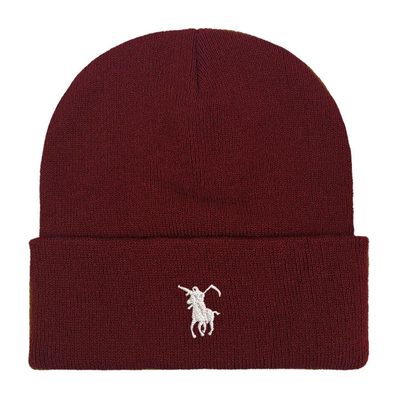 Fashion Embroidery Grim Reaper Japan Beanie Knitted caps Winter thick hats Men Women Unisex Girls boy knit Cap Warmer Bonnet hat