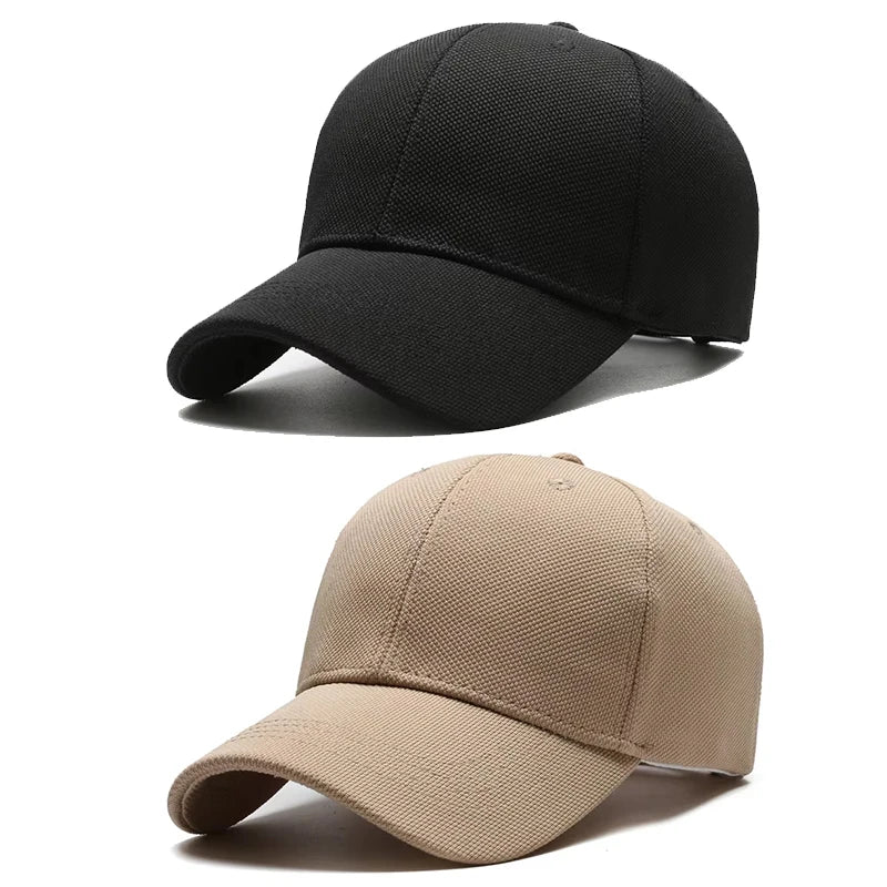 Unisex Minimalist Baseball Cap Large Size Breathable Casual Visor Hat