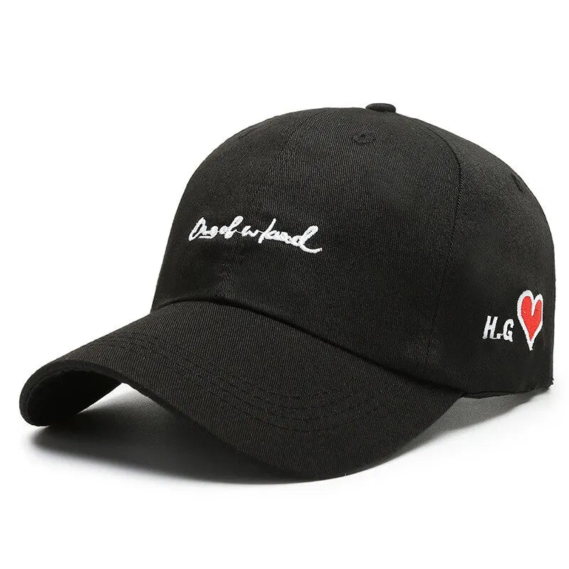 Love Embroidery Polyester Cotton Baseball Hat Women'S Spring, Summer And Autumn Student Casual Korean Version Caps Men'S Outdoor