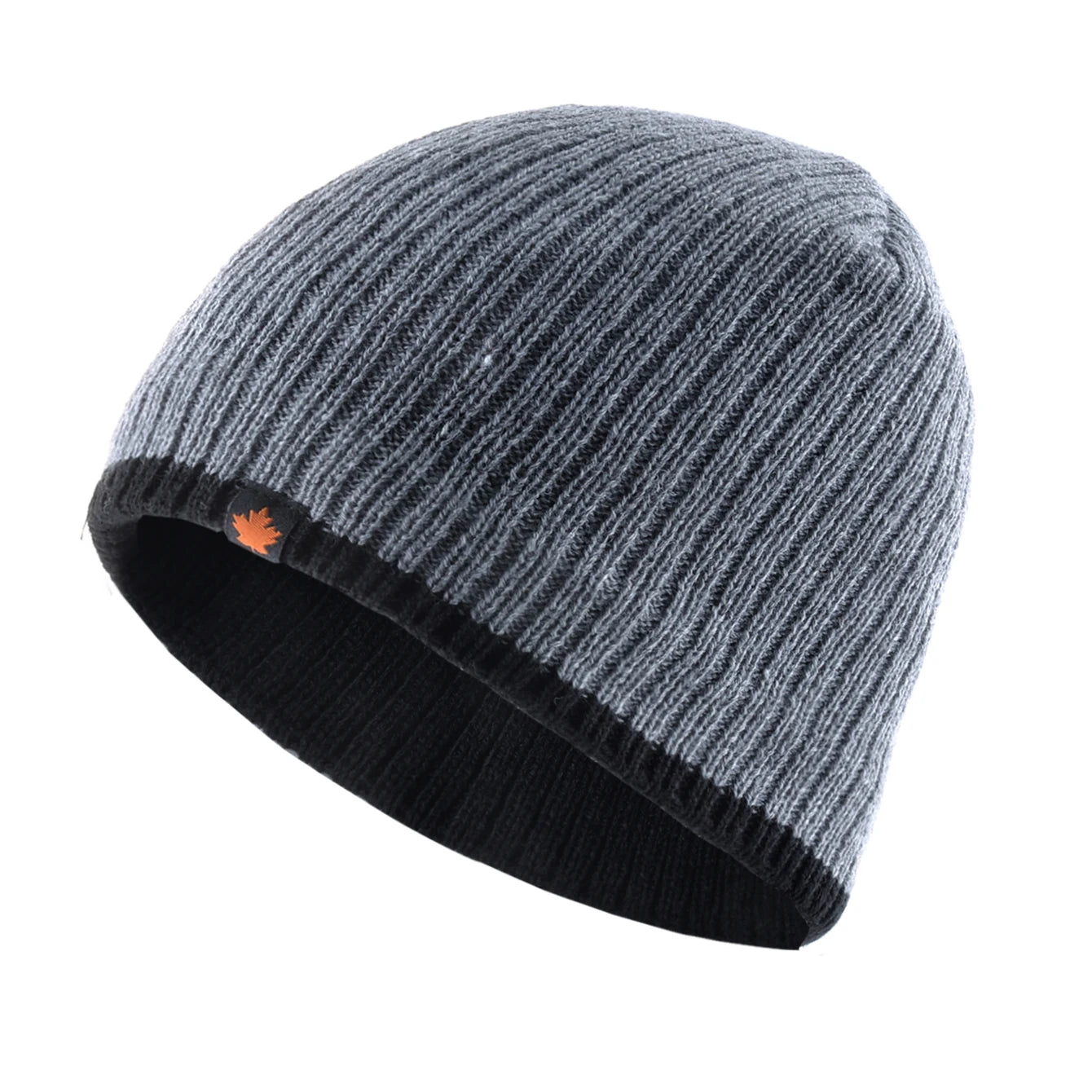 Men's Skullies Beanies Knitted Wool Hats Men Winter Knitting Thick Beanie Hat Double Layer Solid Color Velvet Warm Bonnet Cap