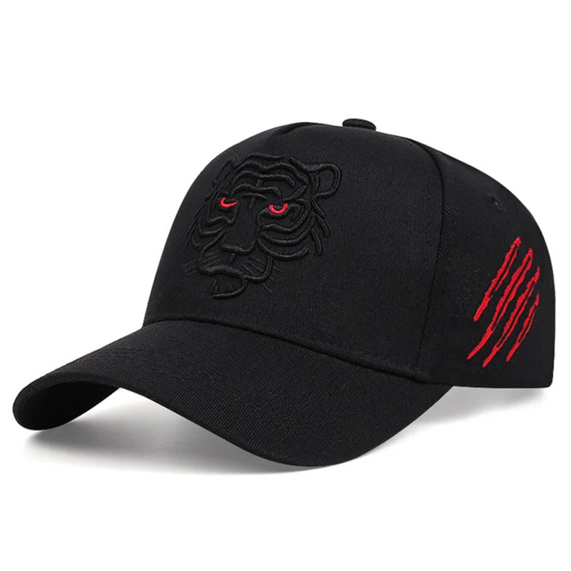 Fashion Animal Tiger Embroidery Baseball Cap Men Women Cotton Hip Hop Hat Summer Trucker Caps Unisex Snapback Black Hats Gorras