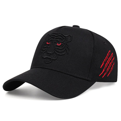 Fashion Animal Tiger Embroidery Baseball Cap Men Women Cotton Hip Hop Hat Summer Trucker Caps Unisex Snapback Black Hats Gorras