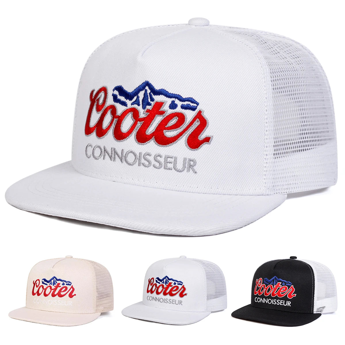 Unisex COOTER Letter Embroidery Hip-hop Net Hats Spring Summer Outdoor Adjustable Casual Baseball Caps Sunscreen Hat