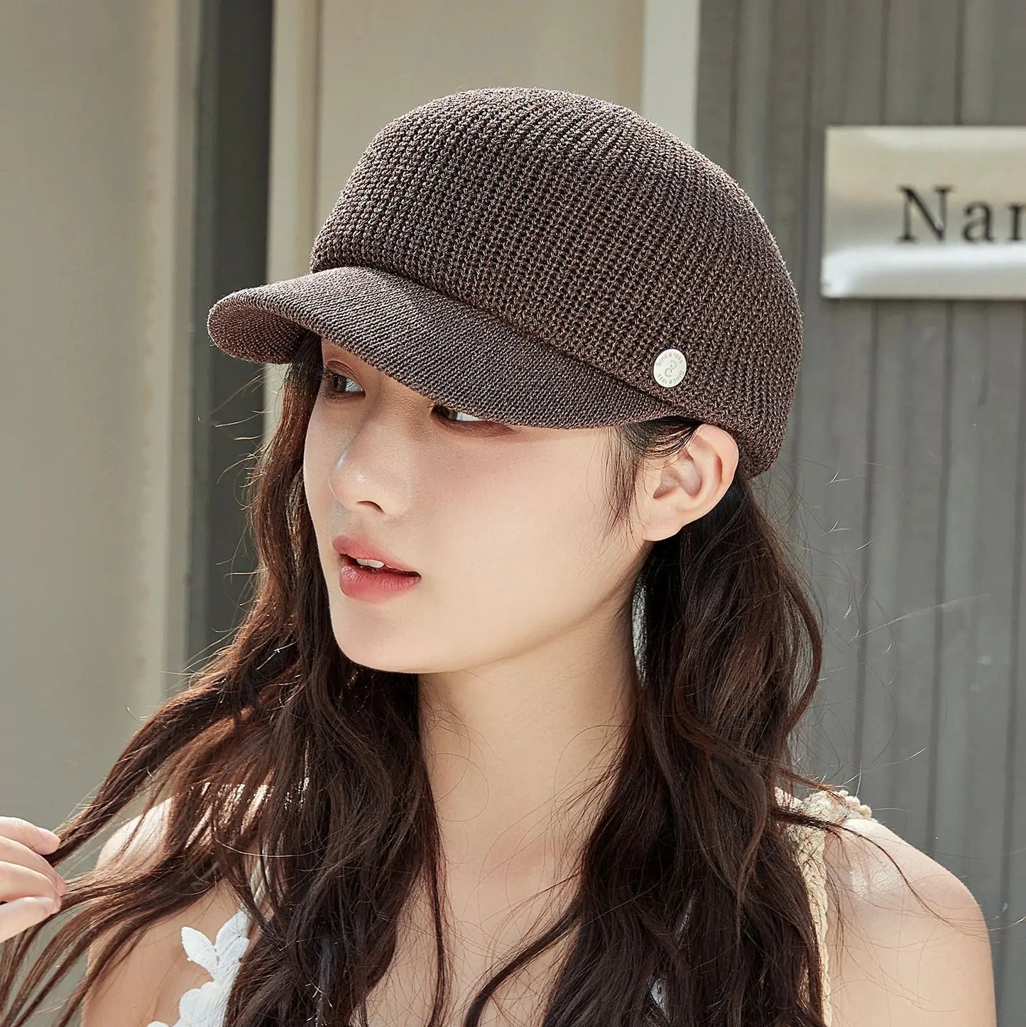 Japanese British Style Spring Summer Beret Hat For Women Luxury Brand Designer Straw Hat Breathable Sun Hat Visors Travel Caps