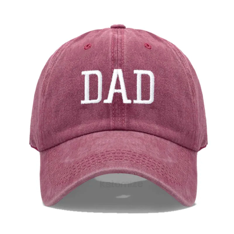 DAD MOM Embroidery Pure Cotton Men's Baseball Cap For Man  Womne's Fashion Sport Golf Caps Sun Hat Dropshipping