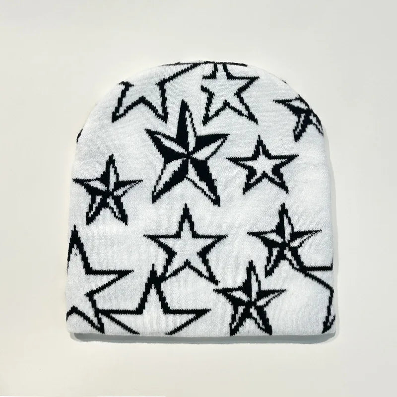 Fashion Printed Knitted Hat Women Men Couple Warm Y2K Beanies Bonnet Wool Skullies Hoods Lady Accessories Hip hop Gorra