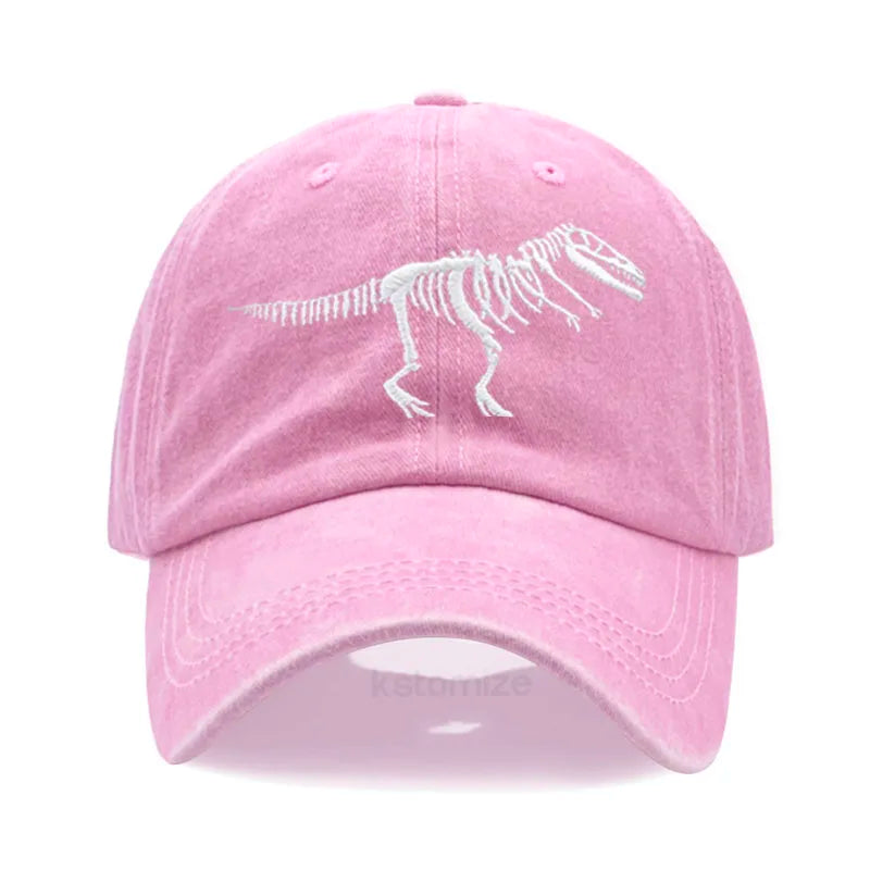 Cotton Baseball Cap for Men Women Unisex Embroidery Dinosaur Tyrannosaurus Rex Dad Hat Protection Outdoor Sports Golf Caps
