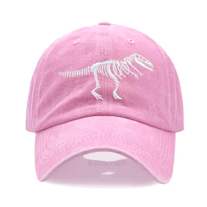 Cotton Baseball Cap for Men Women Unisex Embroidery Dinosaur Tyrannosaurus Rex Dad Hat Protection Outdoor Sports Golf Caps