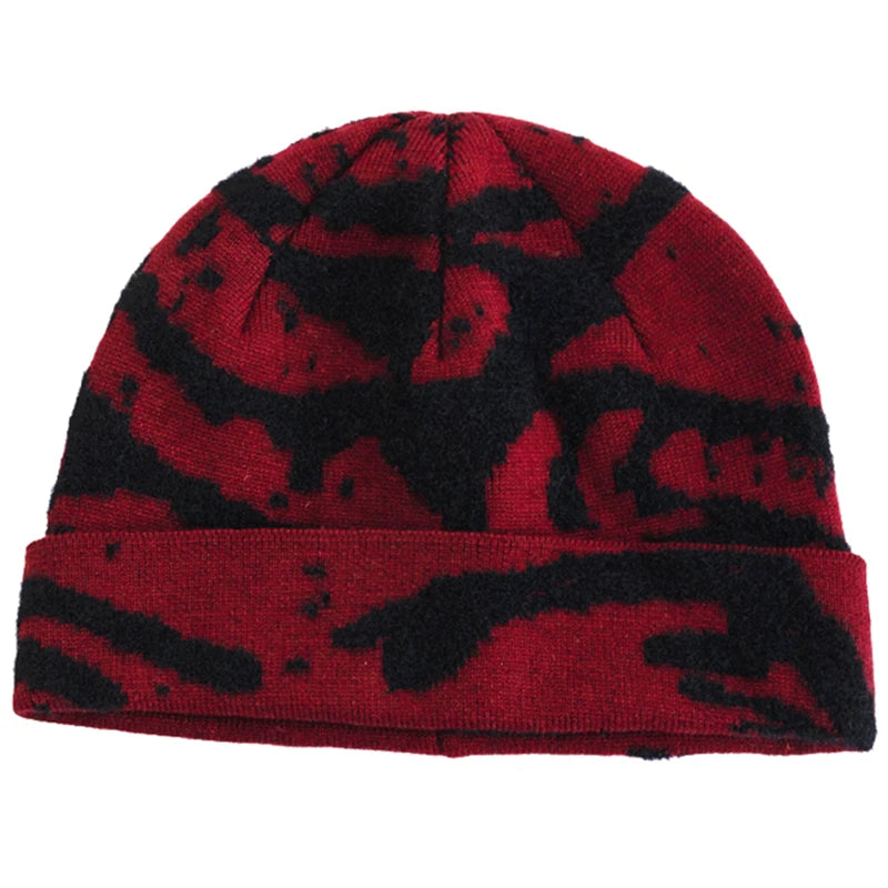 New Unisex Outdoor Skull Cap Fashion Geometric Printing Chic Winter Hats Sailor Style Hats For Men Women Autumn Ski Beanie Cap