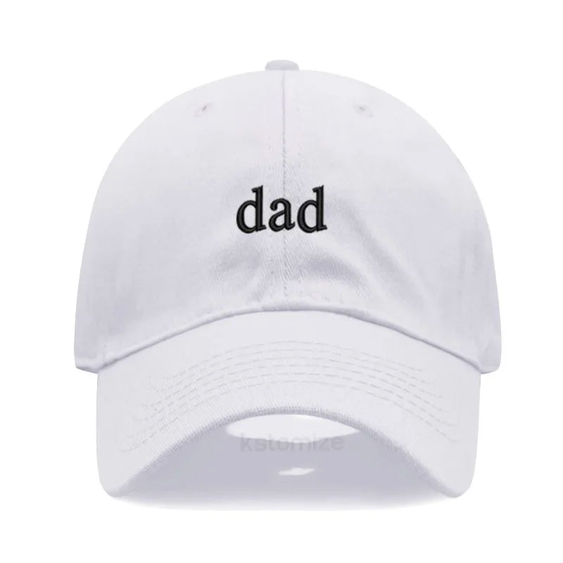 New dad mom Embroidery Soft Cotton Baseball Cap Fashion Women Men Hat Sport Visors Snapback Cap Sun Hat Breathable Outdoor Caps