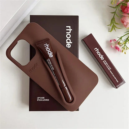 Phone Lipstick Case with Box & Lips – Rhode Silicone Cover