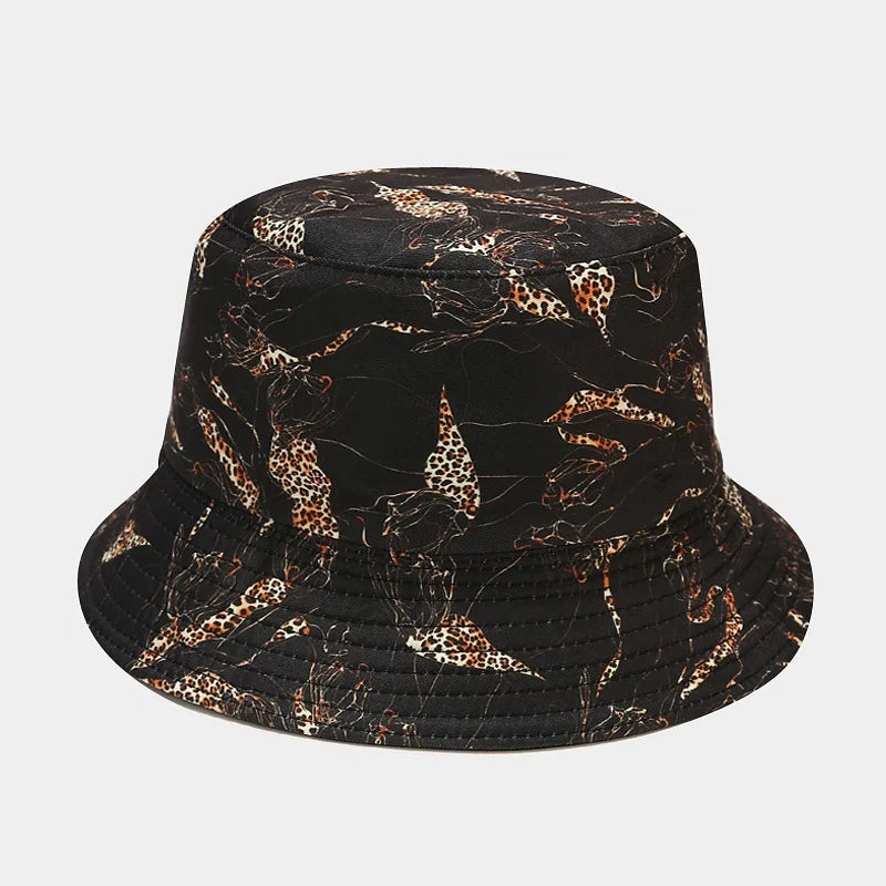 fashion plant printing pattern fisherman hat spring and summer outdoor sun protection fisherman cap unises fishing caps