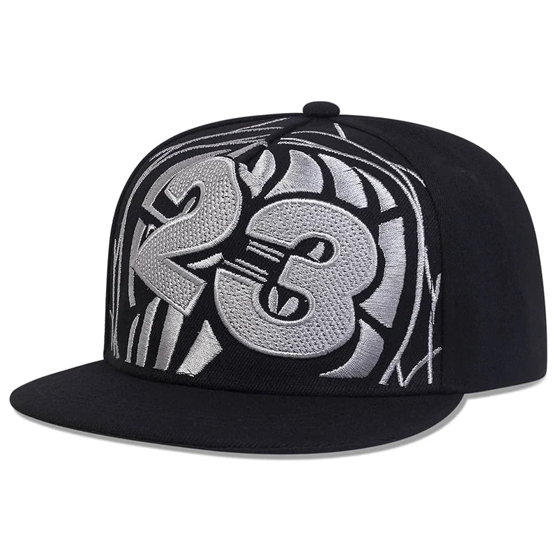 Unisex 23 Basketball Embroidery Hip-hop Hats Spring Autumn Adjustable Casual Snapback Baseball Caps Outdoor Sunscreen Hat