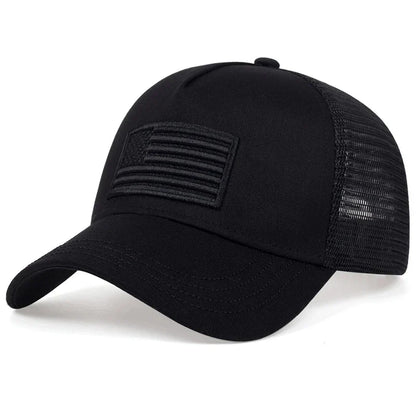 Unisex American Flag Camouflage Baseball Cap Breathable Summer Sun Protection Hat