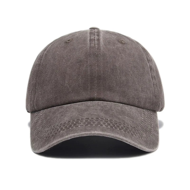 Washed Cotton Baseball Cap Vintage Women Men Hats Korean Style Street Trendy Cool Sunshade Riding Sports Cap Sun Hat Solid Color