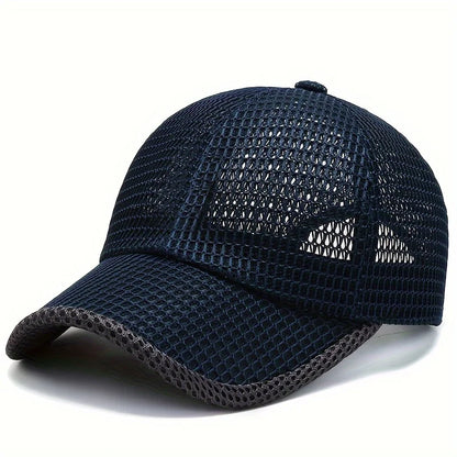 Quick-Dry Unisex Mesh Trucker Cap - Adjustable, Lightweight & Breathable - Ideal for Outdoor Sports, Running, Hiking, Jogging
