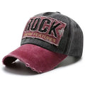 High Quality Letter ROCK Embroidery Cotton Baseball Cap For Men Women Gorras Snapback Outdoor Sport Sun Hat