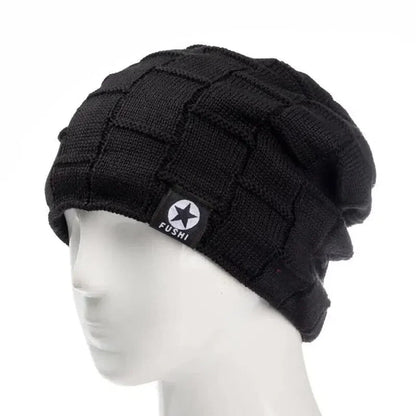 New Unisex Fleece Lined Beanie Hat Knit Wool Warm Winter Hat Thick Soft Stretch Hat For Men And Women Fashion Skullies & Beanie