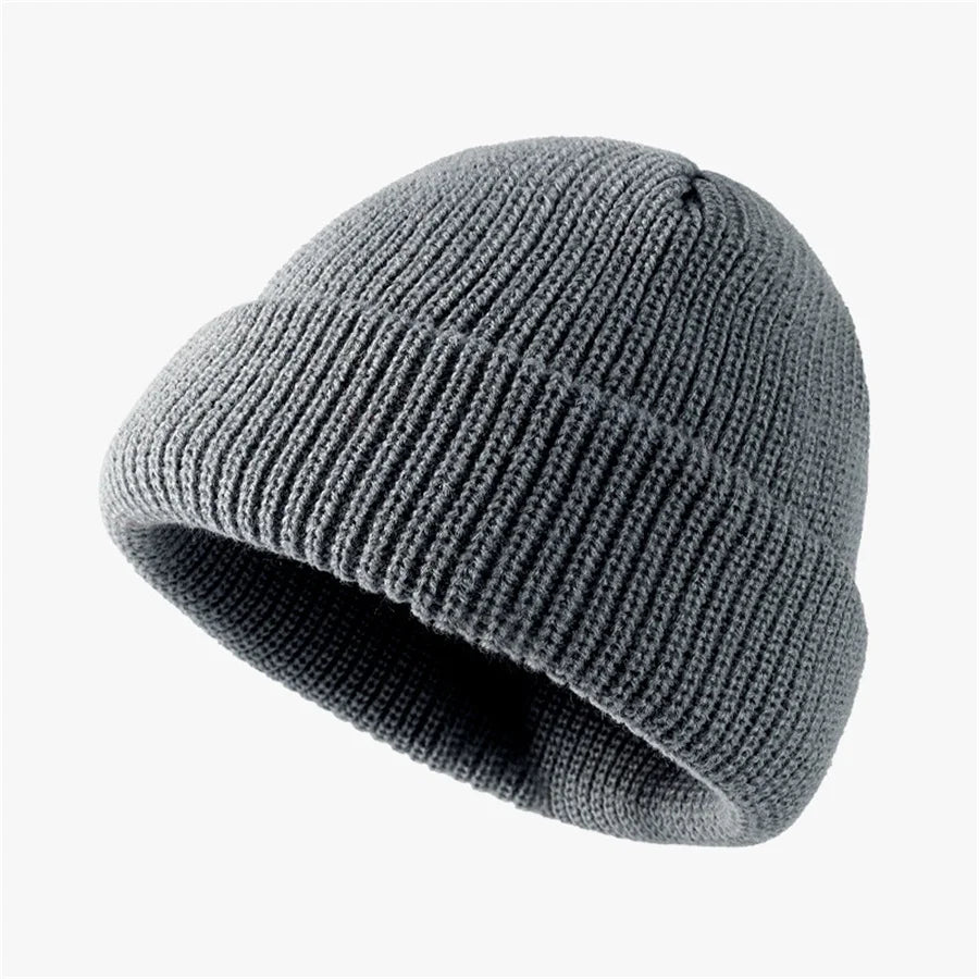 Bright Candy Color Winter Knitted Hat Beanies Skullies for Women Warm Thick Men Hip Hop Skullcap Hat Couple Street Sport Beanies