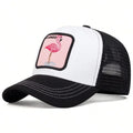 Unisex Flamingo Patch Embroidery Baseball Net Caps Spring and Summer Outdoor Adjustable Casual Hats Hip Hop Hat Sunscreen Hat