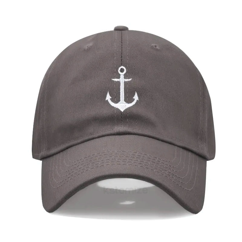 Anchor Embroidered Baseball Cap for Women Men Fashion Adjustable Soft Washed Cotton Dad Hat Unisex Classic Golf Caps