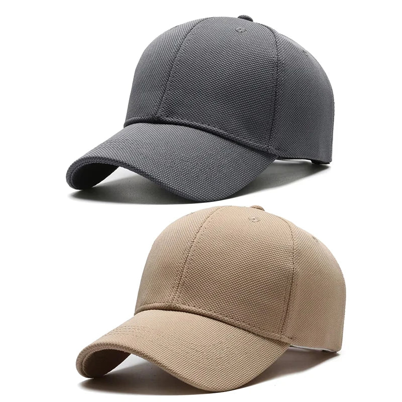 Unisex Minimalist Baseball Cap Large Size Breathable Casual Visor Hat