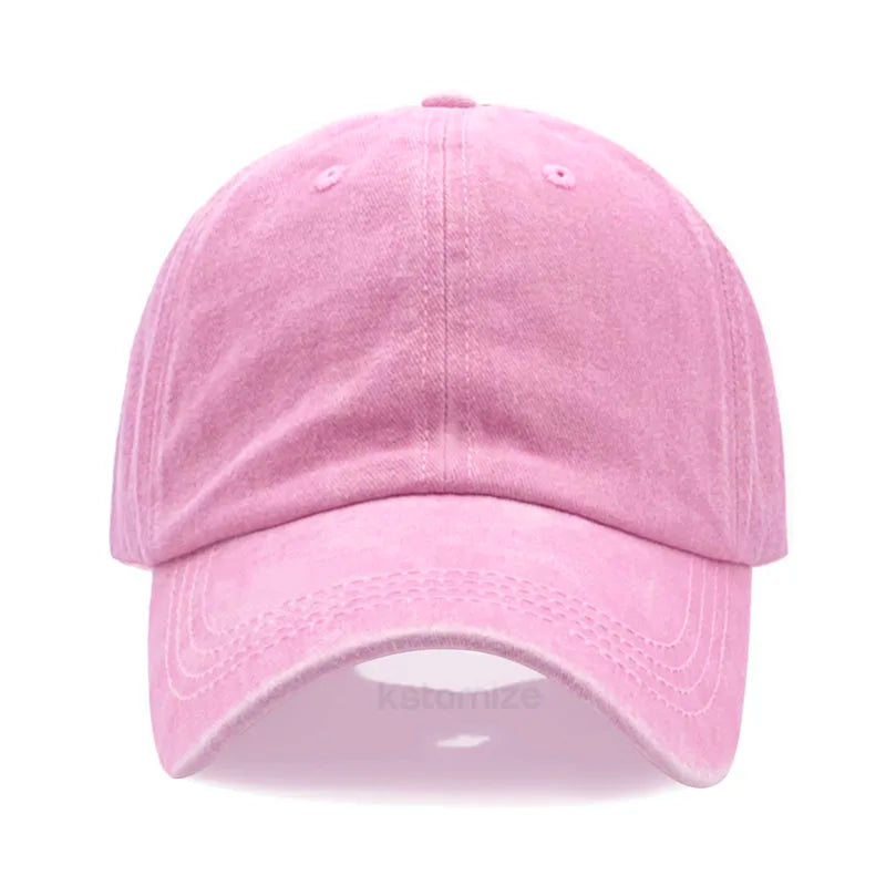 Solid Color Baseball Cap Women's Plain Sport Golf Cap for Man Washed Cotton Dad Hat Sun Hats