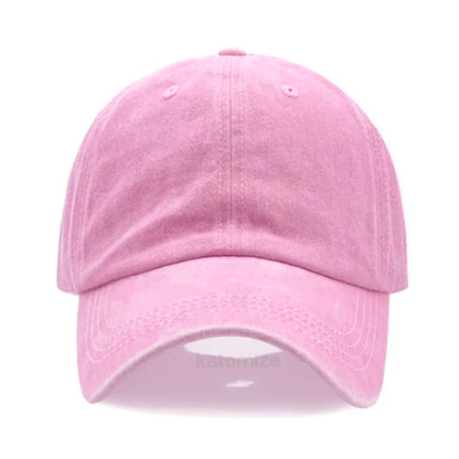 Solid Color Baseball Cap Women's Plain Sport Golf Cap for Man Washed Cotton Dad Hat Sun Hats