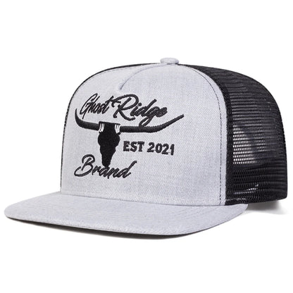 Unisex Bullhead Letter Embroidery Hip-hop Net Hats Spring Summer Outdoor Adjustable Casual Baseball Caps Sunscreen Hat