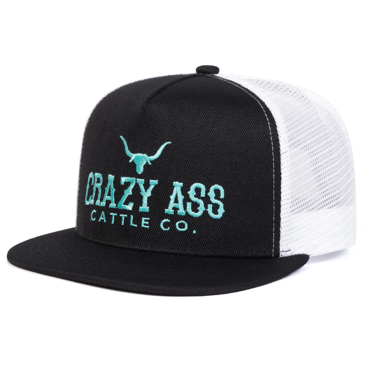 Unisex CRAZY ASS CATTLE CO Embroidery Hip-hop Net Hats Spring Summer Outdoor Adjustable Casual Baseball Caps Sunscreen Hat Cap