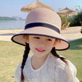 Sunscreen Hat for Spring Travel  Girls in Summer Straw Hat for UV Protection Bowtie Straw Hat