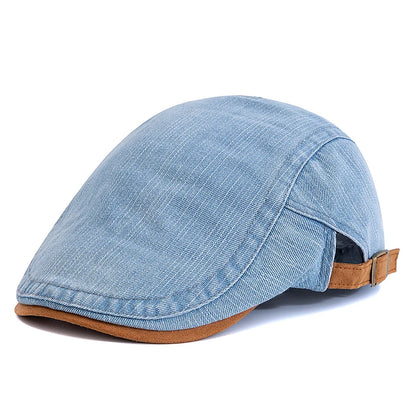 New Style Summer Outdoor Flat Hat Sports Cotton Beret Caps Solid Color Casual Peaked Caps Unisex Cowboy Stylish Sun Hats