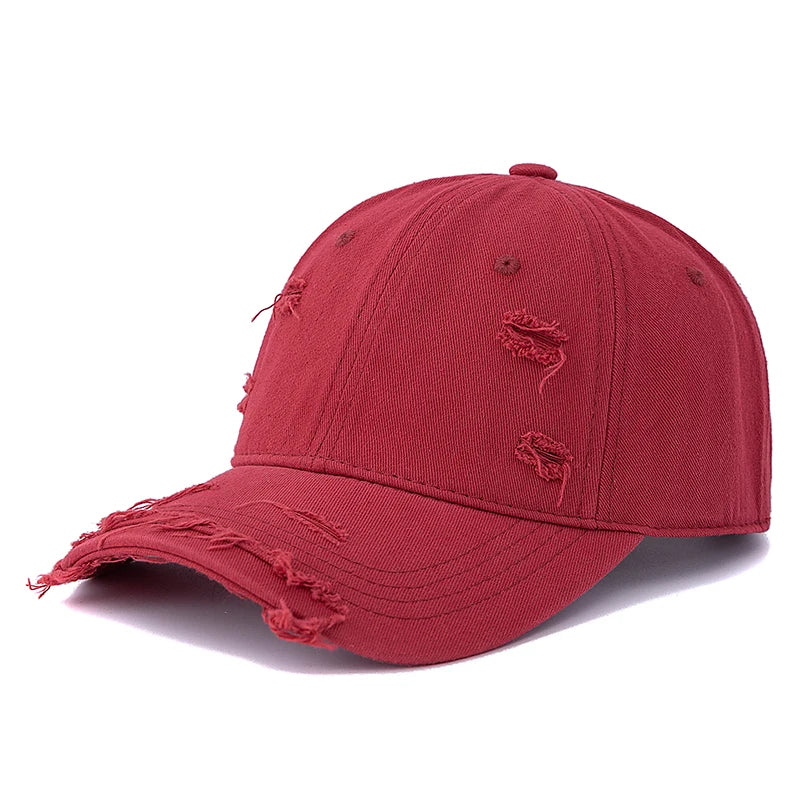 Hot Sale Washed Cotton Retro Distressed style Cap High Quality Baseball Cap Women Dopamine Cap Outdoor Hats