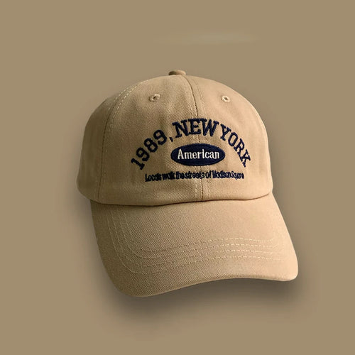 Unisex Korean Retro Baseball Cap Embroidered Letter Casual Street Style Hat