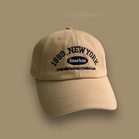 Unisex Korean Retro Baseball Cap Embroidered Letter Casual Street Style Hat