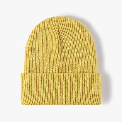 New Women Men Autumn Winter Warm Beanie Hat Solid Color Lady Male Stretch Knitted Crochet Beanies Hat Cap For Women Men