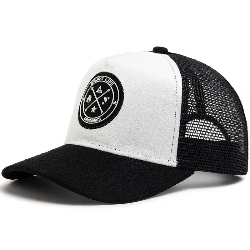 Spring Summer Suede 5 Panel Mesh Baseball Cap Big Head Unisex Trucker Hat Men And Women Sport Snapback Caps Leisure Gorros