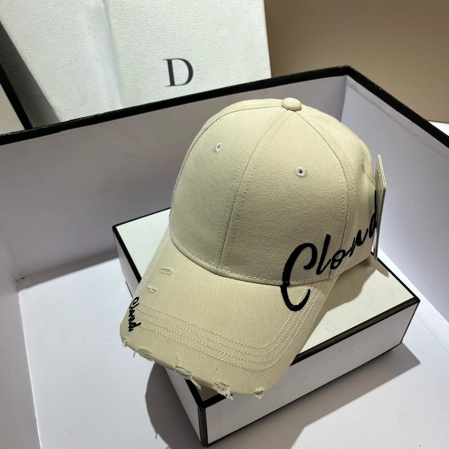 Vintage Letter Embroidery Baseball Cap Adjustable Big Head Outdoor Sports Hiking Hip-Hop Hat Versatile Fashion Snapback Sun Hats