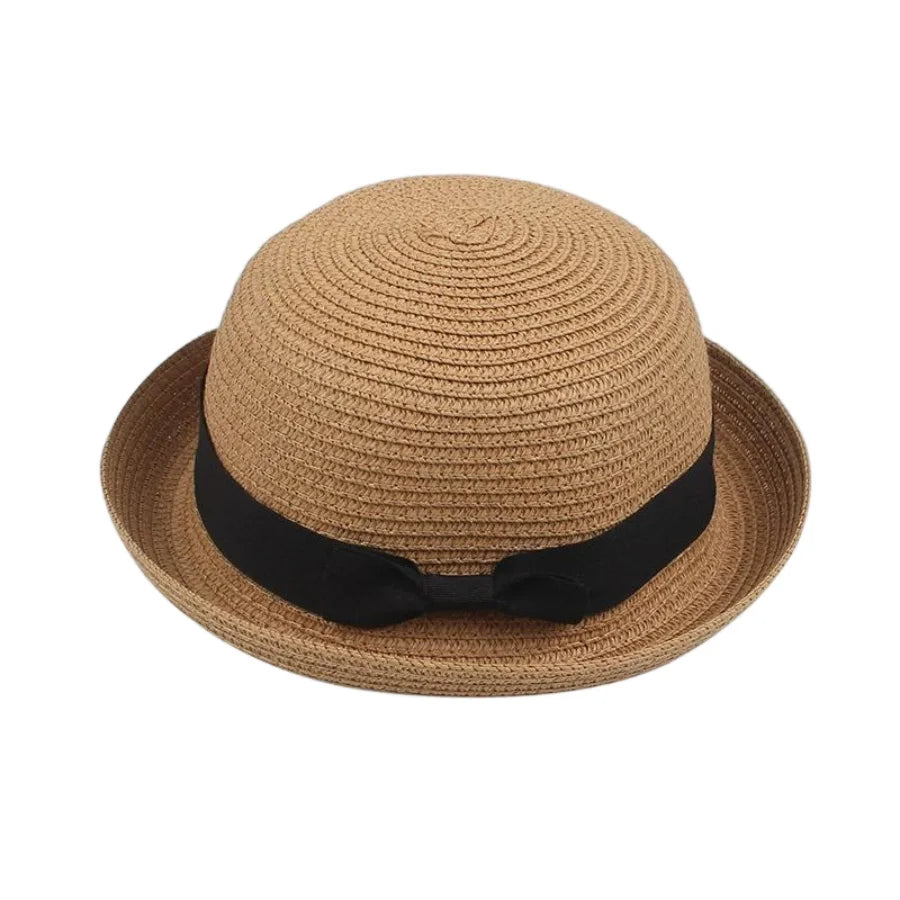 Korean Summer Men's and Women's Top Hats Straw Hats Sunshade Sunscreen Hats Beach Vacation Travel Hat