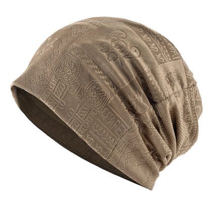 Double Use Scarf Beanie Women Knitted Jacquard Hats Men Scarf Beanie Outdoor Hiking Cycling Turban Ponytail Hat For Women