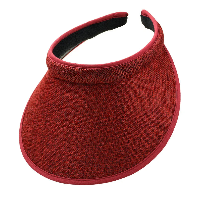 Fashion Summer Empty Top Sun Hat Women's Casual Adjustable Sun Visor Caps Girls Boy Outdoor Sea Beach Trip Cap Casquette