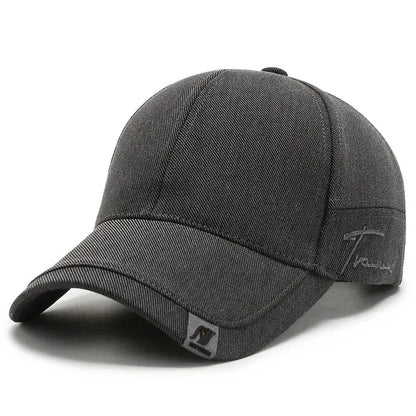 Men’s Korean Black Sunshade Baseball Cap – Casual & Versatile